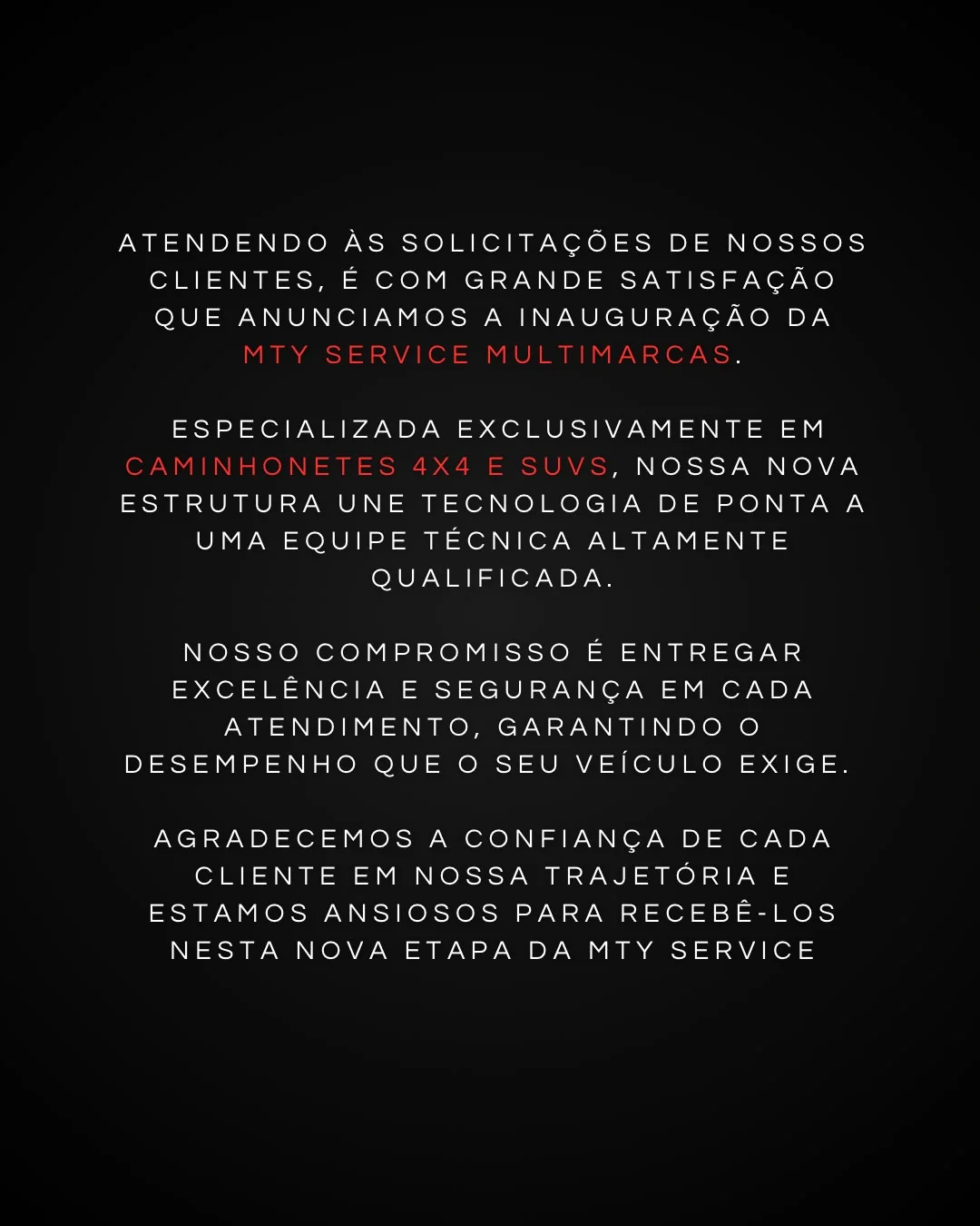 Inauguração da MYT Service Multimarcas — especializada em caminhonetes 4x4 e SUVs